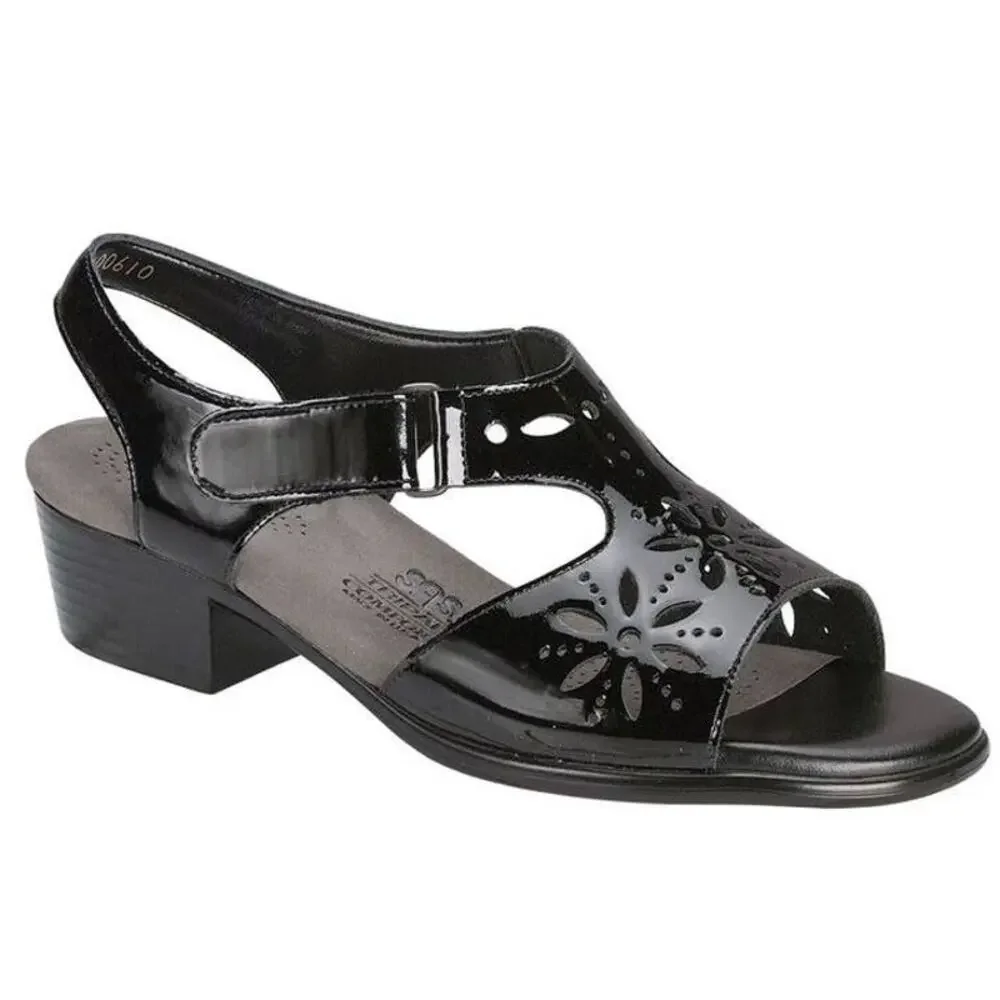 SAS Tripad Comfort Sunburst Heel Strap Sandal Black Size 9N Excellent Condition